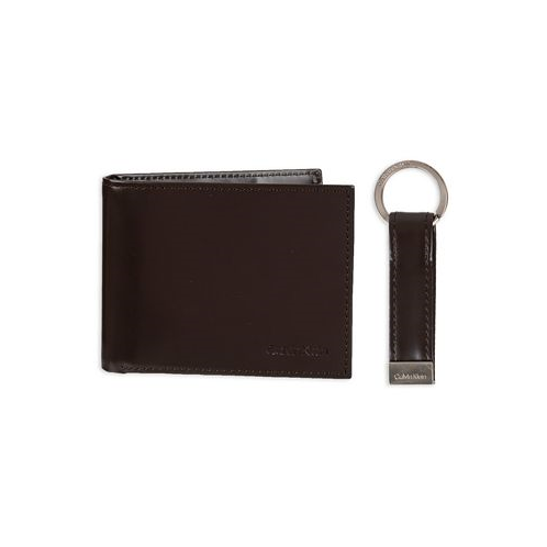 Calvin Klein Mens RFID Slimfold Wallet & Key Fob Set
