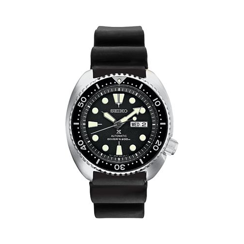 Seiko Mens Automatic Prospex Diver Black Silicone Strap Watch 45mm