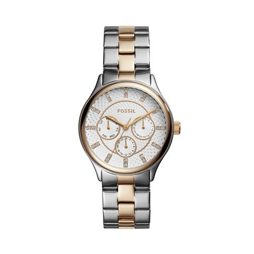 Fossil Womens Modern Sophisticate Multifunction Two Tone Stainless Steel Watch 36mm