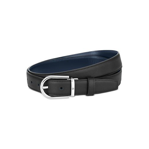 Montblanc Mens Horseshoe-Buckle Leather Belt