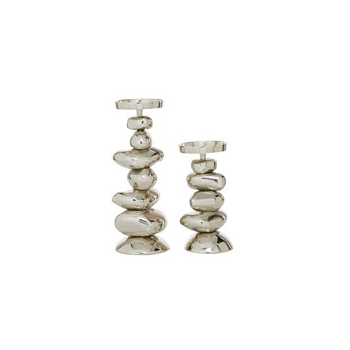 Rosemary Lane Contemporary Candle Holder Set of 2