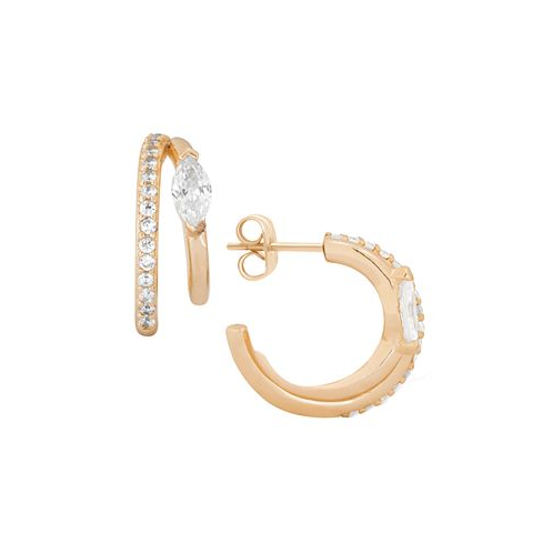 And Now This Cubic Zirconia Double C Hoop Earring