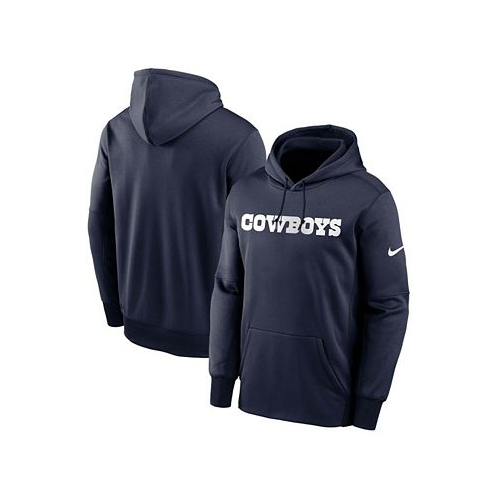 Nike Mens Big and Tall Navy Dallas Cowboys Fan Gear Wordmark Performance Pullover Hoodie