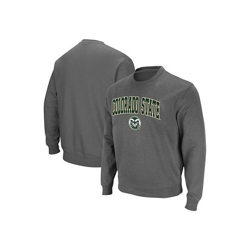 Colosseum Mens Colorado State Rams Arch & Logo Tackle Twill Pullover Sweatshirt