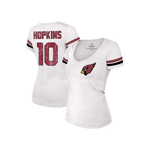 Fanatics Womens Deandre Hopkins White Arizona Cardinals Name Number V-Neck T-shirt