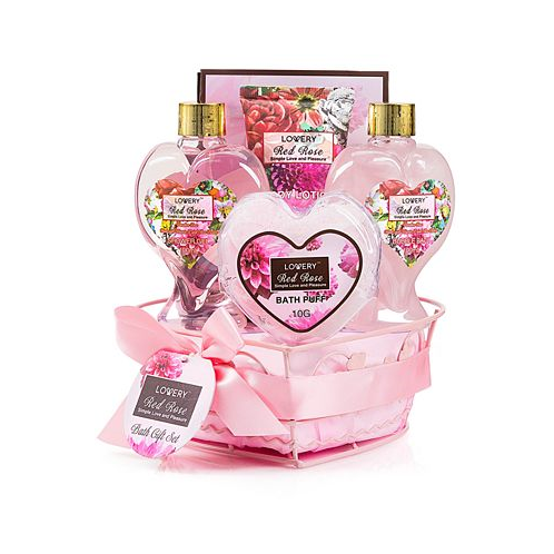 Lovery Red Rose Body Care Heart Gift Set 6 Piece