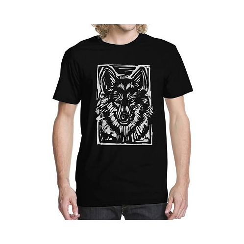 Beachwood Mens Wolf Wood Cut Graphic T-shirt