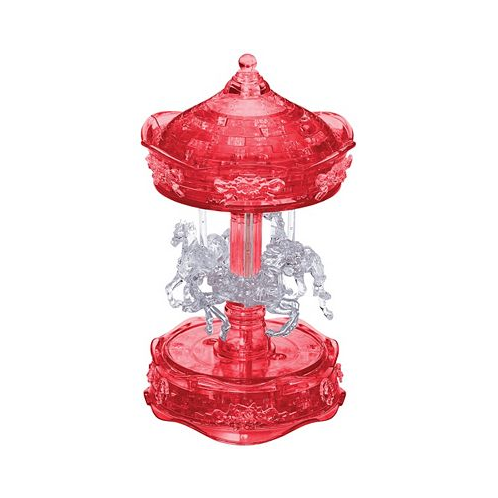 BePuzzled 3D Crystal Puzzle - Carousel White Red - 83 Piece