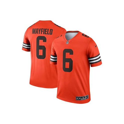 Nike Mens Baker Mayfield Orange Cleveland Browns Inverted Legend Jersey