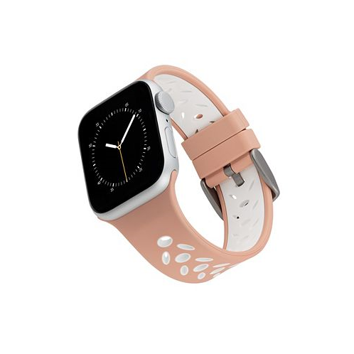 WITHit Pink and White Sport Silicone Band Compatible with 38/40/41mm Apple Watch