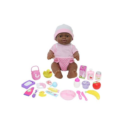 JC TOYS La Newborn African American 12 Baby Doll Gift Set 25 Pieces