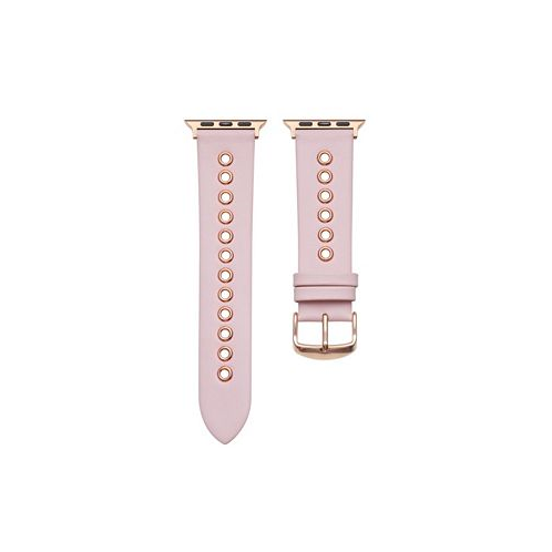 Posh Tech Morgan Pink Genuine Leather and Grommet Band for Apple Watch 42mm-44mm