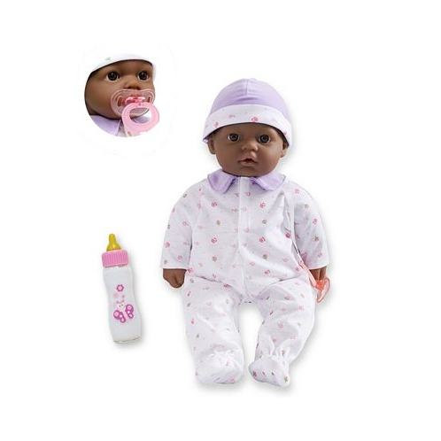 JC TOYS La Baby African American 16 Soft Body Baby Doll Purple Outfit