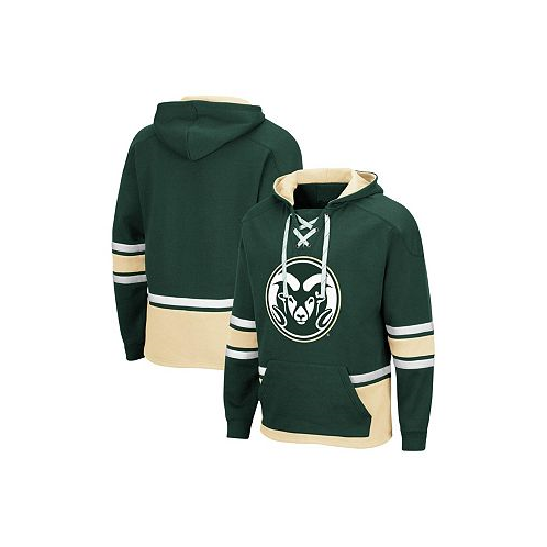 Colosseum Mens Green Colorado State Rams Lace Up 3.0 Pullover Hoodie