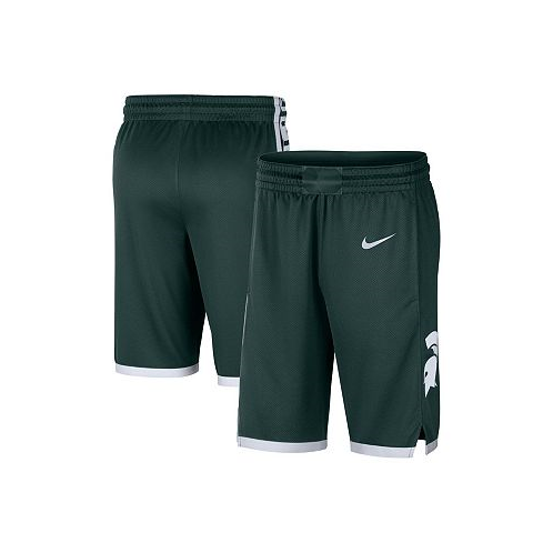 Nike Mens Green Michigan State Spartans Logo Replica Performance Basketball Shorts