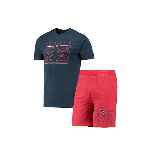 Concepts Sport Mens Red Navy Boston Red Sox Meter T-shirt and Shorts Sleep Set