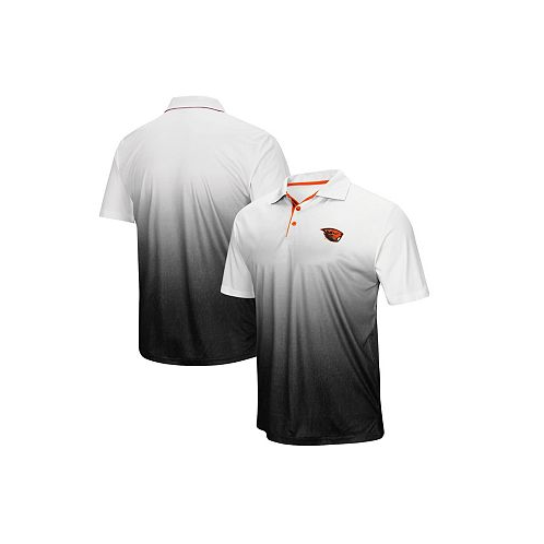 Colosseum Mens Gray Oregon State Beavers Magic Team Logo Polo Shirt