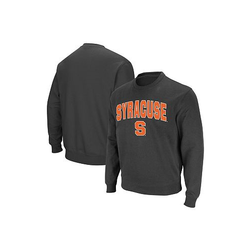 Colosseum Mens Charcoal Syracuse Orange Arch & Logo Crew Neck Sweatshirt