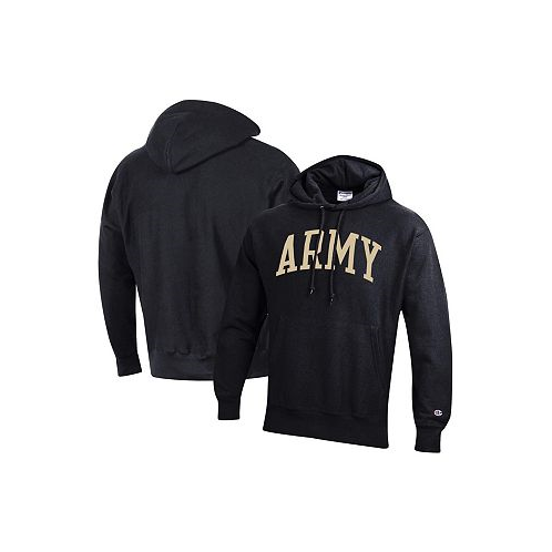 Champion Mens Black Army Black Knights Team Arch Reverse Weave Pullover Hoodie