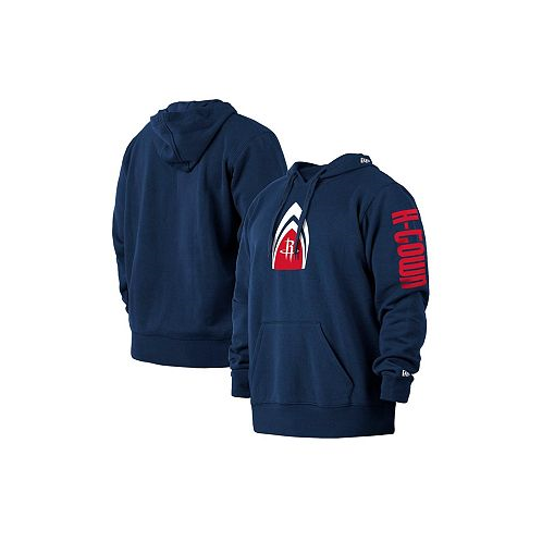 New Era Mens Navy Houston Rockets 2021/22 City Edition Big and Tall Pullover Hoodie