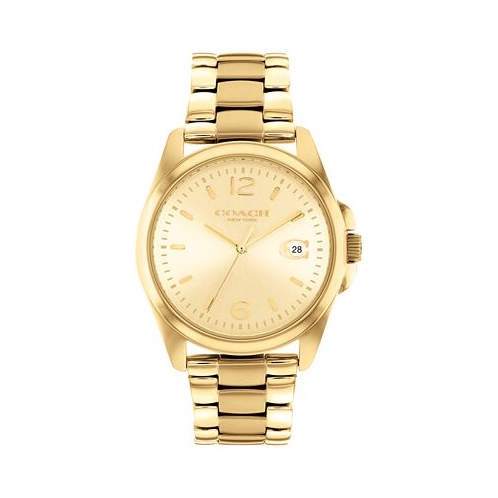 COACH Womens Greyson Gold-Tone Bracelet Watch 36mm