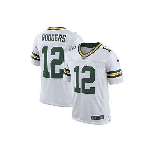 Nike Mens Aaron Rodgers White Green Bay Packers Classic Elite Player Jersey