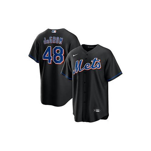 Nike Mens Jacob deGrom Black New York Mets 2022 Alternate Replica Player Jersey