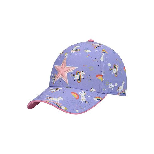 47 Brand Big Girls Purple Dallas Cowboys Unicorn Cleanup Adjustable Hat