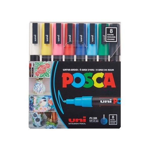 POSCA 8-Color Paint Market Set Pc-3M Fine