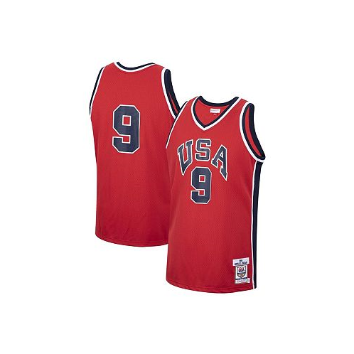 Mitchell & Ness Mens Michael Jordan Red USA Basketball Authentic 1984 Jersey