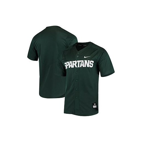 Nike Mens Green Michigan State Spartans Vapor Untouchable Elite Full-Button Replica Baseball Jersey