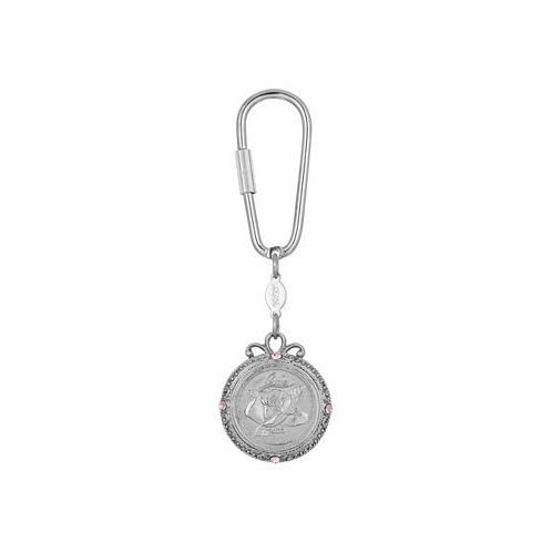 2028 Womens June Flower of the Month Rose Key Fob