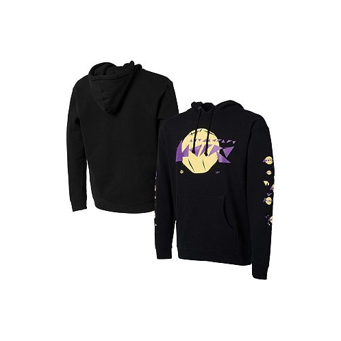 NBA Exclusive Collection Mens NBA x Naturel Black Los Angeles Lakers No Caller ID Pullover Hoodie