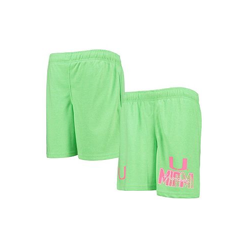Outerstuff Big Boys Green Miami Hurricanes Super Fresh Neon Daze Shorts