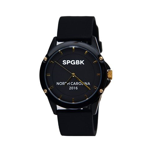 SPGBK Watches Unisex Cumberland Black Silicone Strap Watch 44mm