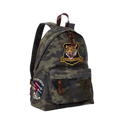Polo Ralph Lauren Mens Tiger-Patch Camo Canvas Backpack