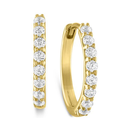 Forever Grown Diamonds Lab-Created Diamond Small Hoop Earrings (1/4 ct. t.w.) in 10k White or Yellow Gold