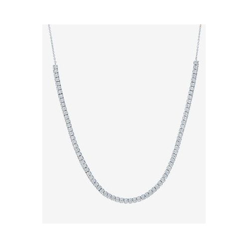 Macys Diamond 18 Tennis Necklace (1/2 ct. t.w.) in Sterling Silver