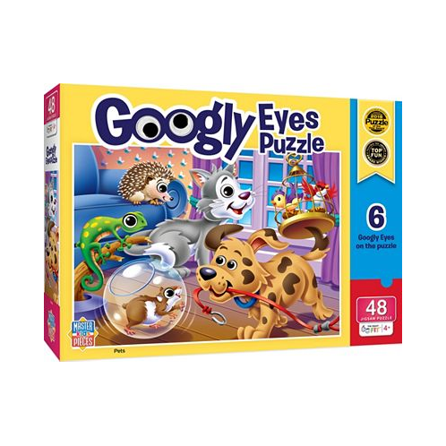 Masterpieces Googly Eyes - Pets 48 Piece Jigsaw Puzzle for Kids