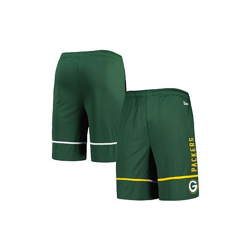 New Era Mens Green Green Bay Packers Combine Authentic Rusher Training Shorts