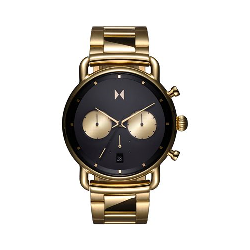 MVMT Mens Blacktop Gold-Tone Stainless Steel Bracelet Watch 42mm