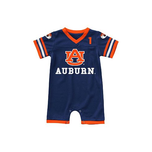 Colosseum Newborn and Infant Boys and Girls Navy Auburn Tigers Bumpo Football Romper