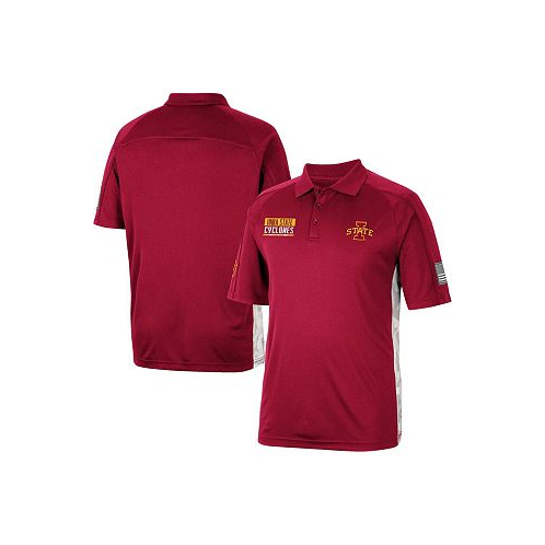 Colosseum Mens Cardinal Iowa State Cyclones OHT Military-Inspired Appreciation Snow Camo Polo Shirt