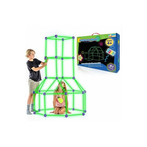 Power Your Fun Fun Forts Glow Fort Building Kit for Kids - 81 Pack