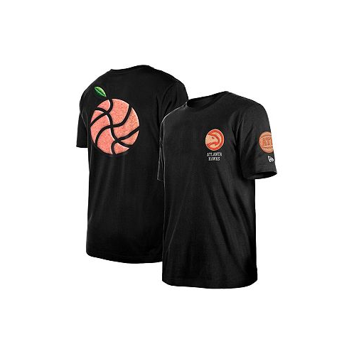 New Era Mens Black Atlanta Hawks 2022/23 City Edition Elite Pack T-shirt