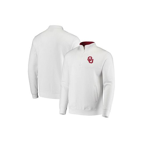 Colosseum Mens White Oklahoma Sooners Tortugas Logo Quarter-Zip Jacket