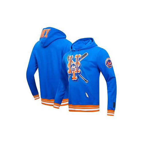 Pro Standard Mens Royal New York Mets Mash Up Logo Pullover Hoodie