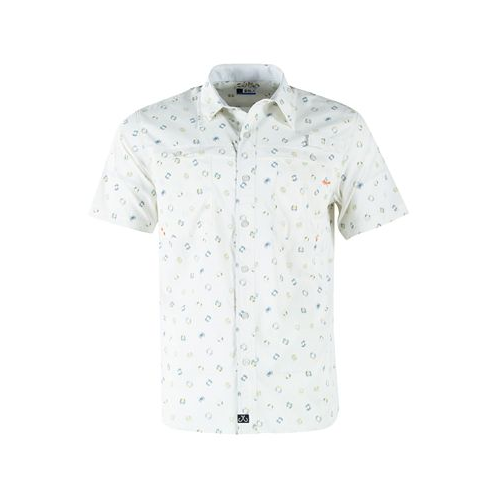 Salt Life Mens Get Crabby Short-Sleeve Button-Front Performance Shirt