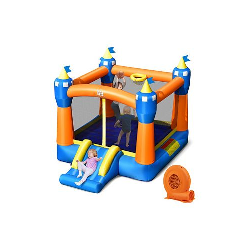 Costway Inflatable Bounce House Kids Magic Castle w/ Large Jumping Area With 750W Blower