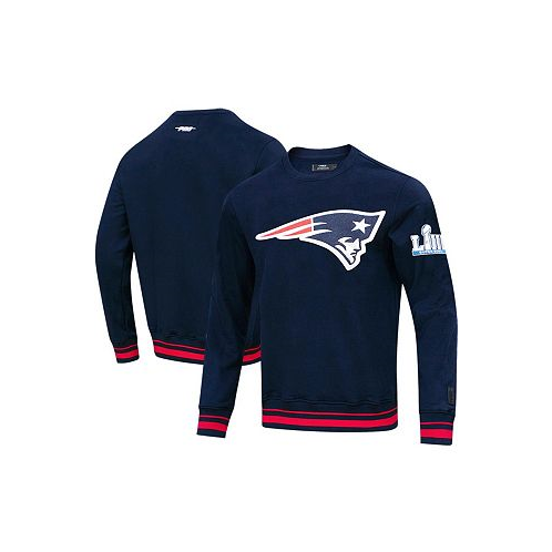 Pro Standard Mens Navy New England Patriots Mash Up Pullover Sweatshirt